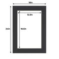 thumbnail image 2 of Black 18x24 White Picture Mats with White Core for 13x19 Pictures - Fits 18x24 Frame, 2 of 5