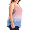 thumbnail image 4 of Uaswgudfs Tank Top for Women Sleeveless Curved Hem: Textured Striped Design, Lightweight Breathable Fabric Casual Comfort & Summer Layering Wear Red-A 5XL, 4 of 9