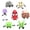 1 set of 7 styles, variant on Cartoon Doll Stone Cake Red Leaves Green Grass Jelly Stationery Plush Doll Doll Doll