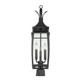 thumbnail image 5 of Matte Black Three Light Outdoor Post Lantern from the Montpelier Collection, 5 of 5