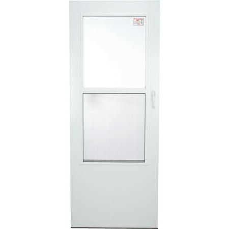 LARSON MFG CO Storm Door, White Aluminum, Solid Wood Core, 32 x 81-In. (Best Wood For Doors And Windows)
