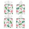 thumbnail image 2 of KLL Lotus Flower Print Tissue Box Cover,Leather Tissue Holder Square Facial Tissue Case Facial Paper Organizer Dispenser for Bathroom, Vanity Countertop, 2 of 7