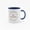 Deep Blue, variant on 11 Ounce "Be Yourself" Ceramic Mug with Inspirational Quote & Smiling Faces Design - Black Handle Coffee Cup for Daily Use