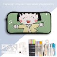 thumbnail image 4 of Chibi Maruko-chan Backpack Three Piece Essentials 17 Inch Bag Lunch Tote Pen Case, 4 of 5