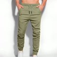 thumbnail image 4 of Mens Casual Cargo Pants Joggers Pants Workout Pants Multi Pockets Green, 4 of 9