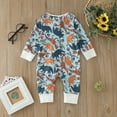 thumbnail image 7 of Hwmodou Girls Print Jumpsuits Unisex Cotton Blend Long Sleeve Cartoon Prints Pullover Romper Jumpsuit Clothes Fall Winter Pocket Jumpsuit,0-3M, 7 of 7