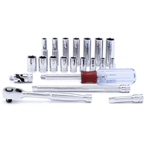 TITAN 21-PC 1/4" DR METRIC SOCKET SE