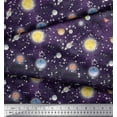 thumbnail image 2 of Soimoi Satin Silk Fabric Planet & Sun Galaxy Print Fabric by the Yard 42 Inch Wide, 2 of 3