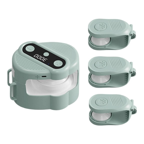 Electric Interactive Cat Toy with Bird Sound, 12000 RPM Motor, Wireless Remote, Type-C, Green