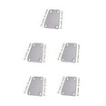 thumbnail image 2 of QualitChoice Electric Guitar Neck Plate Solid Color Replace Component Metal Guitars Board Music Instrument Accessory with Screws Silver 5Set, 2 of 6