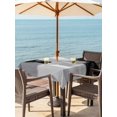 thumbnail image 3 of Outdoor Tablecloths with Umbrella Hole & Zipper, Black Grey 54x54 Inch Square Tablecloths, Abstract Geometric Color Block Oil Painting Waterproof Table Cloth, Patio/Pool/Picnic Table Covers, 3 of 8
