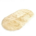 thumbnail image 3 of Mictong oval plush carpet, 15.75 * 23.63 inches washable carpet, furry oval carpet, living room plush carpet, suitable for home decoration in living rooms, bedrooms, 1 piece, Khaki, 3 of 3