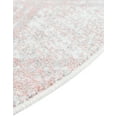 thumbnail image 4 of Unique Loom Kamala Washable Collection Area Rug - Modern Trellis (7' 10" Round Rose Pink/Gray), 4 of 9