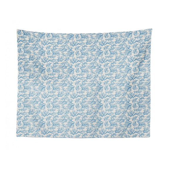 Boho Tapestry, Tribal Geometric Aztec Culture Motif of Triangle Shapes Peruvian Traditional, Fabric Wall Hanging Decor for Bedroom Living Room Dorm, 2 Sizes, Dark Blue and White, by Ambesonne