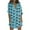 Blue, variant on LYXSSBYX Women Long Sleeve Fall Drees for Women Printing Loose Casual V Neck Lace Buttons Shirt Dress