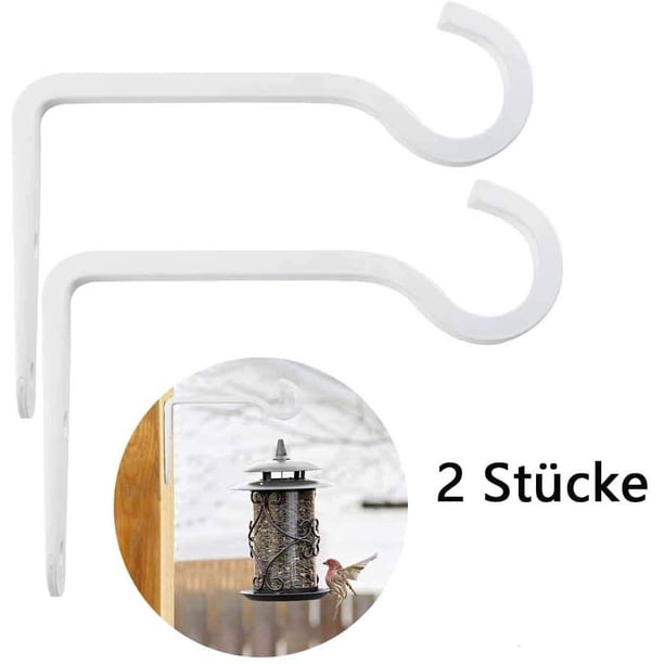 Soporte para plantas de 2 piezas, colgador para plantas de hierro colgante, gancho para colgar macetas de pared Adepaton LN-2135-2