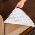 thumbnail image 6 of Subrtex 1-Piece Reversible Sofa Cover Quilted Slipcover (Sofa, Chocolate), 6 of 8