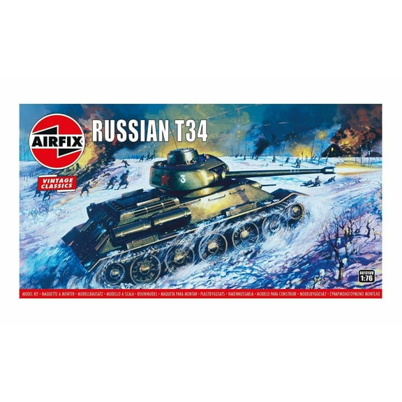 Airfix 01316V Soviet T-34 Tank 1/76 Scale Plastic Model Kit