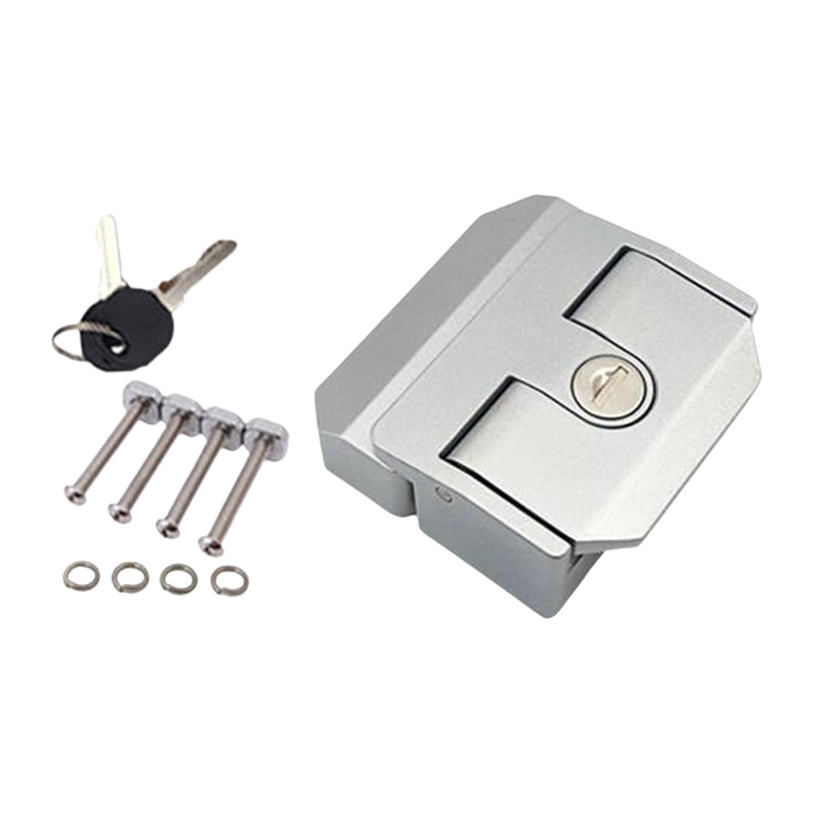 Baoblaze Tool Box Lock with M5*40 Screws Cabinet Door Lock for Aluminum Doors RV interior argent