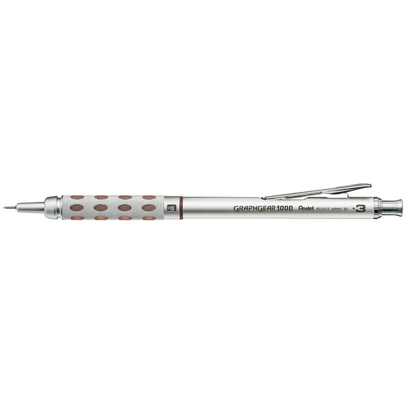 Pentel GraphGear 1000 Automatic Drafting Pencil 0.3 mm, Brown Accents