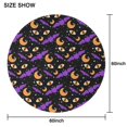 thumbnail image 6 of Halloween Bats Moons and Eyes Round Tablecloth 60"x60",Wrinkle Wipeable Table Cloth for Kitchen Dining Room Picnic Patio Party, 6 of 6