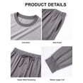 thumbnail image 2 of GIRUNS Men's Pajamas Set Long Sleeve Sleepwear Jogger Pants Soft Loungewear with Pockets Dark Gray L, 2 of 7