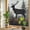 Black Tan Brown Oatmeal, variant on Boho Floral Privacy Window Film, Decorative Stained Glass Window Film, Abstract Contemporary Minimalist Clean-lined Resuable Rainbow Static Cling for Home Bathroom Living Room Glass Door 17.7"x39.3"