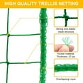 thumbnail image 5 of Trellis Netting for Climbing Plants - Heavy Duty Garden Trellis Netting for Cucumber, Vine, Fruits & Vegetables Tomato Plants Trellis Net, Climbing Vining Plants(70.87x106.3Inch), 5 of 8