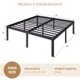thumbnail image 7 of Merrland King Size Metal Bed Frame, 18" Platform Bed with Large Under-Bed Storage Space, Noise-Free, Easy Assembly, Black, 7 of 7