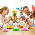 thumbnail image 5 of JHEHF 9 PCS Easter Honeycomb Centerpieces Cute Rabbit & Eggs Tabletop 3D Table Honeycomb Decor for Tiered Tray Mantel Shelf Table Decor, 5 of 9