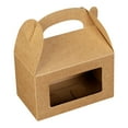 thumbnail image 2 of Bio Tek Kraft Paper Gable Box / Lunch Box - Greaseproof, with Window - 6" x 3 1/2" x 3 1/2" - 100 count box, 2 of 10