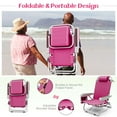 thumbnail image 6 of Goplus 2 PCS Folding Beach Chair Adult Lightweight Aluminum Camping Chair withStorage Bag Pink, 6 of 10