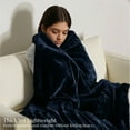 thumbnail image 5 of U by Bedsure Sherpa Fleece King Size Navy - Thick and Warm, Soft Fuzzy Large Blanket, 108x90 inches, 5 of 9