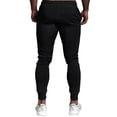 thumbnail image 2 of CHICTRY Mens Solid Color Jogger Pants Mid Waist Athletic Sweatpants Gym Fitness Trousers Black XL, 2 of 5