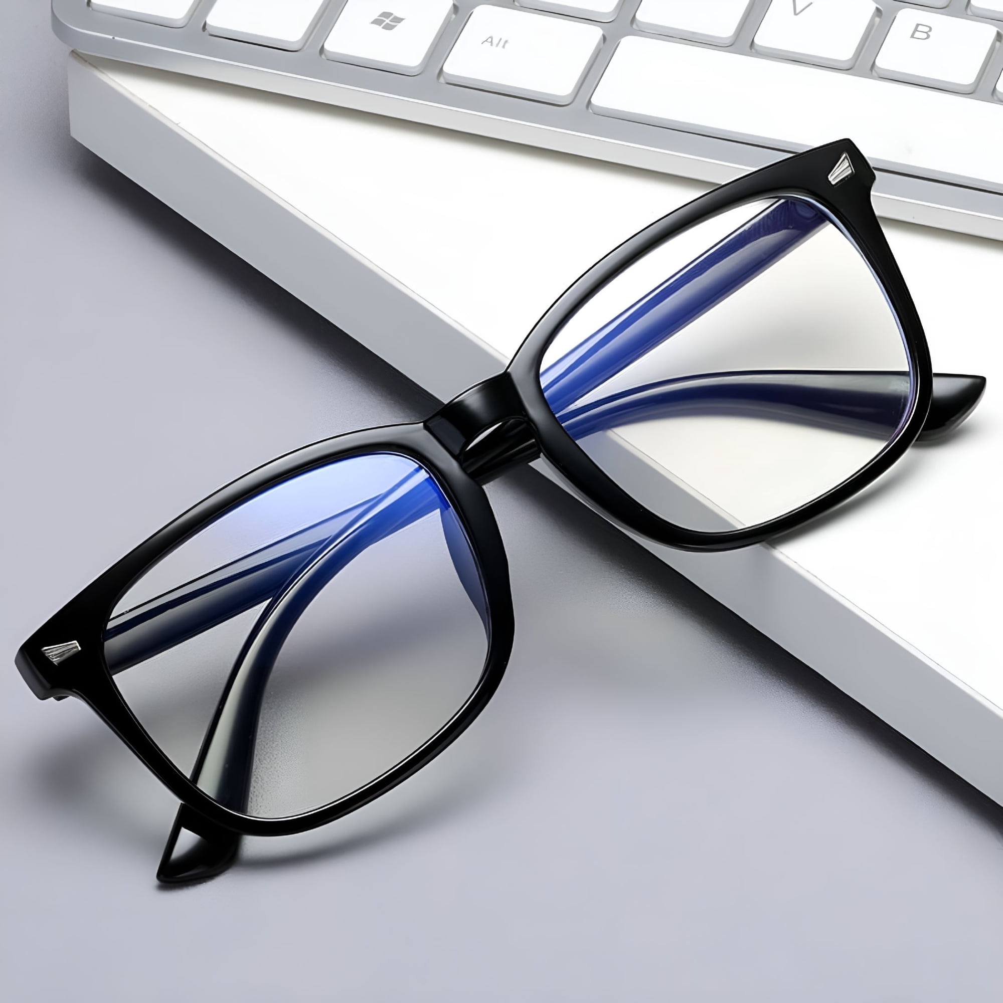 GJX Blue Light Blocking Glasses,Computer Gaming Glasses for Women Men,Anti Glare Glasses Non Prescription