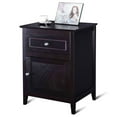 thumbnail image 1 of Costway Table de Chevet Meuble de Salon Espresso Hêtre, 1 of 10