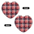 thumbnail image 2 of Kdxio Heart Plaid Pocket Mirror, 1X/2X Travel Makeup Mirror 2-Sided Folding Small Mirror Portable Double-Sided Magnifying Cosmetic Mirror for Gift-Heart Shape, 2 of 9