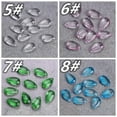 thumbnail image 5 of U8MO 10pcs Teardrop 14x8mm Colorful Crystal Glass Loose Top Drilled Pendants Beads-2# Jelly Green, 5 of 9