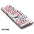 thumbnail image 5 of Merdia Hot Swappable Full-size Wired Gaming Keyboard, Pink & White, 5 of 7