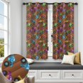 thumbnail image 2 of Monster Cartoon Truck Brown Pattern Blackout Curtains,Triple Weaved Fabric,Thermal Insulated,Room Darkening,Grommet Top,2 Panels,42x84in(107x213cm), 2 of 6