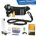 thumbnail image 2 of FlyFlise Mains Libres Laisse de Chien Waist Sac Réfléchissant Waist Poche avec Bungees Rétractable Sac de Merde Poche Distributeur Ceinture Réglable Waist pour la Formation de Marche Jogging et Courir Votre Animal de Compagnie, 2 of 8