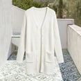 thumbnail image 3 of HAiming Girls Long Cardigan Long Sleeve Button down Comfy Casual Sweaters with Pockets Fall Winter Going out Coats, 3 of 5