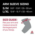 thumbnail image 5 of Reebok ActivChill Compression Arm Sleeves, S/M - L/XL, Black, Cooling Technology, Anti-Slip Silicone Grip, Unisex, 2 Pack, 5 of 9