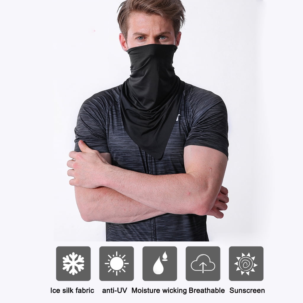 Windproof Dustproof Headscarf Top-element Sun UV Protection Neck Gaiter Face Cover Multifunctional Ice Silk Face Mouth Neck Protection Cover Shield Shield for Outdoor Cycling Hiking 