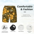 thumbnail image 5 of Daiia Bees and Honeycombs Mens Swim Trunks Swim Shorts Quick Dry Swim Shorts with Mesh Lining Pockets-XX-Large, 5 of 9