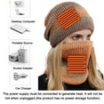 thumbnail image 4 of Utoimkio USB Heated Scarf & Hat 2 Pcs Set Rechargeable Neck Heating Pad Warmer Winter Warm Heated Scarf and Hat Set for Women Men, 4 of 8
