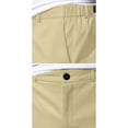 thumbnail image 4 of Zimjoy Men's Golf Shorts with Pocket 7" Elastic Waist Quick Dry Water Resistant Chino Shorts for Casual Office Dress Work, Fluorescence Yellow 2XL, 4 of 5