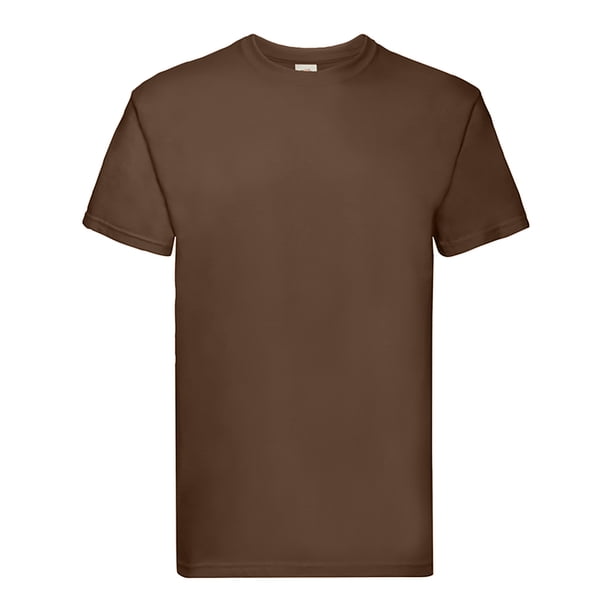 Fruit Of The Loom - Camiseta Básica de manga corta de superior para hombre (Chocolate)
