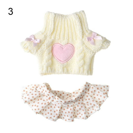 

New Gift Toys DIY for Idol Dolls Dolls Cartoon Sweater Doll Pants Suit Knitted Sweater Clothes 20cm Doll Clothes 3