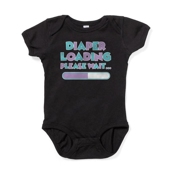 CafePress - Diaper Loading Please Wait - Cute Infant Bodysuit Baby Romper - Size Newborn - 24 Months